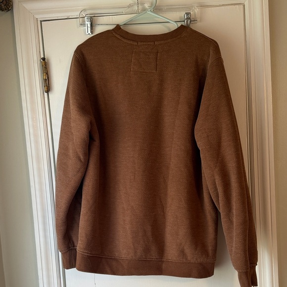 Comfy Coleman Men's Brown Crewneck Pocket Sweatshirt. Size. L - Picture 4 of 5